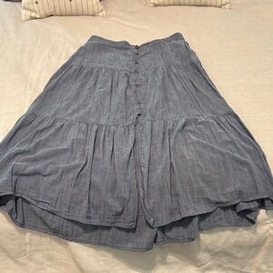 Old Navy Blue Button-Front Maxi Skirt